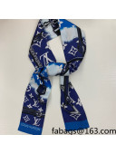 Louis Vuitton Perfect Match Silk Bandeau Scarf 7x120cm Blue 2021