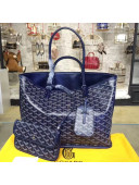 Goyard Reversible Calfskin Medium/Large Shopping Tote Dark Blue 