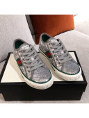 Gucci Tennis 1977 Sequins Low-Top Sneakers Silver 2021