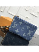 Louis Vuitton Canvas Key Pouch Blue 2018