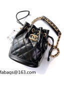 Chanel Calfskin Small Bucket Bag AS2716 Black 2021