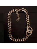 Chanel CC Wide Chain Necklace Gold 2019