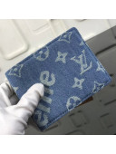 Louis Vuitton x Supreme Canvas Multiple Wallet Blue 2018