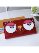 Louis Vuitton Monogram Vernis Leather Cute Bird Sarah Wallet M90489 Red 2018