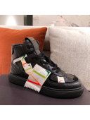 Valentino VL7N Calfskin High-Top Sneaker with Print Bands Black/Multicolor 04 2021