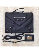 Balenciaga Leather Medium Classic City Pouch Black