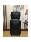 Chanel Quilting Trolley Luggage Bag Black 2018