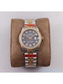 Rolex Datejust Watch With Crystal 31mm Gold/Silver/Black 2021 (Top Quality)