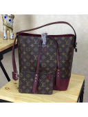 Louis Vuitton Monogram Canvas and Calfskin Hobo Bag Fuchsia 2018