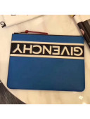 Givenchy Reverse Givenchy Large Zipped Pouch Blue 2018