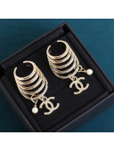 Chanel Short Earrings Gold 2021 21