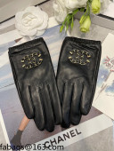 Chanel Lambskin Chain CC Gloves Black 2021 102918