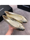 Chanel Lambskin Leather Ballerinas Light Gold 2019