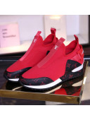 Louis Vuitton Slip-on Sneaker Red/Monogram 2019