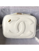 Chanel Oversize CC Logo Lambskin Zipped Belt Bag/Waist Bag White 2019