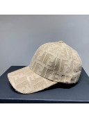 Fendi FF Sequins Baseball Hat Beige 2021