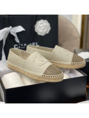 Chanel CC Lambskin Espadrilles Light Gray 2021 04