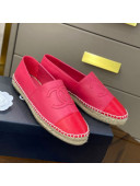 Chanel CC Lambskin Espadrilles Pink/Red 2021 05