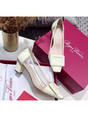 Roger Vivier Patent Calfskin Belle Vivier PVC Pumps White 2020