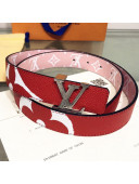 Louis Vuitton Giant Monogram LV Iconic 30mm Reversible Belt M0151U Red/Pink/Silver 2019