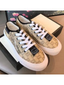 Gucci GG Canvas Lace-up Platform Sneakers Khaki 2019