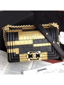 Chanel Calfskin Small Boy Flap Bag A67085 Gold/Black 2019