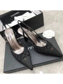 Chanel Beads Heel Slingback Pumps 65mm Black 2020