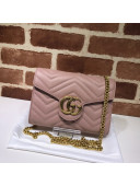 Gucci GG Marmont Matelasse Leather Chain Mini Bag 474575 Nude Pink 2022