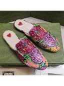 Gucci Flora Print Princetown Slipper Pink 2021