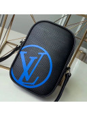 Louis Vuitton Men's Danube PM Epi Leather Shoulder Bag M55120 Black/Blue 2019