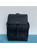 Dior Men's Backpack in Black Grained Calfskin 2020