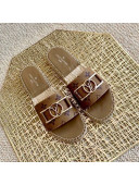 Louis Vuitton Monogram Reverse Canvas Espadrille Slide Sandals with Rectangle LV Buckle 2021