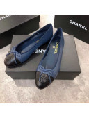 Chanel Lambskin Leather Ballerinas Blue/Black 2019