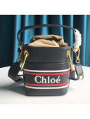 Chloe Roy Smooth Calfskin Bucket Bag Black 2021