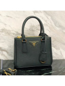 Prada Galleria Saffiano Leather Micro Bag 1BA906 Green 2020