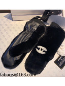 Chanel Lambskin and Rabbit Fur Long Gloves Black 2021 102901