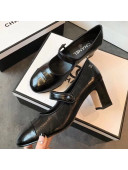 Chanel Calfskin Mid-Heel Mary Janes Ballerinas Pump Black 2019