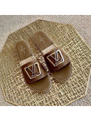 Louis Vuitton Monogram Reverse Canvas Espadrille Slide Sandals with Square LV Buckle 2021