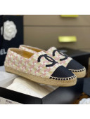 Chanel CC Check Tweed Espadrilles White/Pink 2021 23