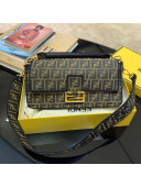 Fendi FF Fabric Large Baguette Bag Brown/Black 2021