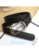 Gucci Leather Belt 30mm with GG Horsebit Black 2020