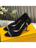 Fendi Colibri Fabric Pumps 9.5cm Black 2020