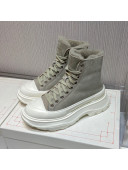 Alexander Mcqueen Suede and Wool Sneaker Boots Grey 2021 111830