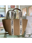 Chloe Large Woody Basket Bag White/Beige 2021 05