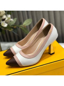 Fendi Colibri Calfskin Pumps 9.5cm White 2020