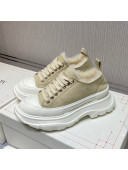 Alexander Mcqueen Suede and Wool Low-Top Sneaker Beige 2021 111833