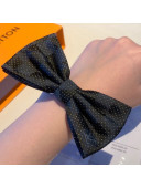 Louis Vuitton Silk Damier Bow Tie Black 2021