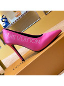 Louis Vuitton Call Back Silk Crystal Signature High-Heel Pump Bright Pink 2019