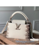 Louis Vuitton Capucines Mini in Lizard Leather M48865 Snow White 2020