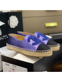 Chanel Embroidered CC Lambskin Espadrilles Purple 2021 32